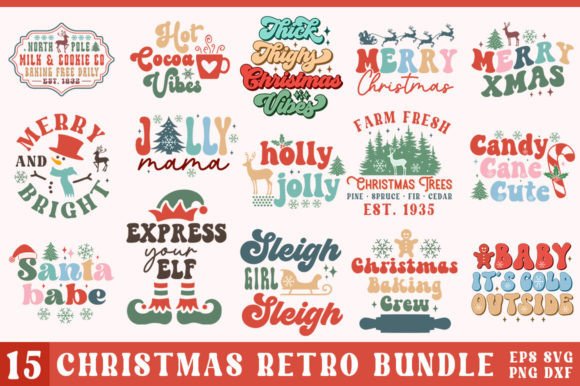 Download Retro Holiday Christmas SVG Bundle - Premium Resources