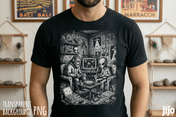 Download Bigfoot Alien Gaming Retro PNG - Retro png Collection