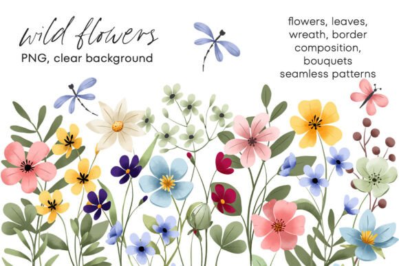 Download Wild Flowers, Butterflies and Dragonfly. - Butterflie Collection